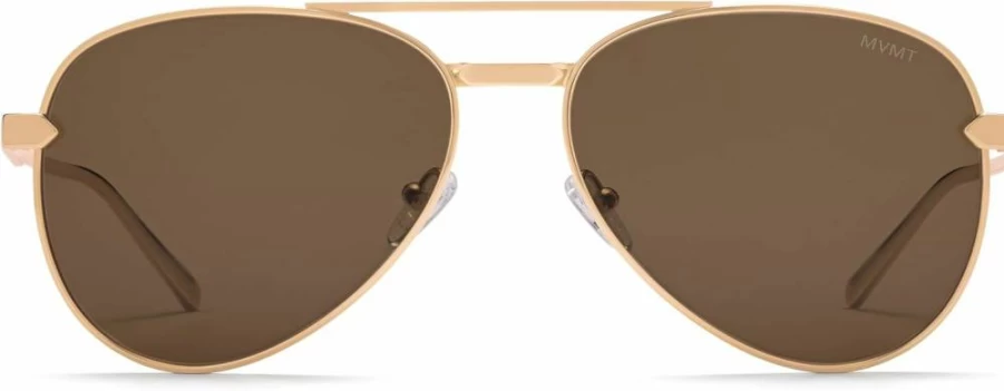 MVMT Miramar Aviator Polarized Sunglasses – Water-Resistant, Smudge-Proof Lenses for Men & Women