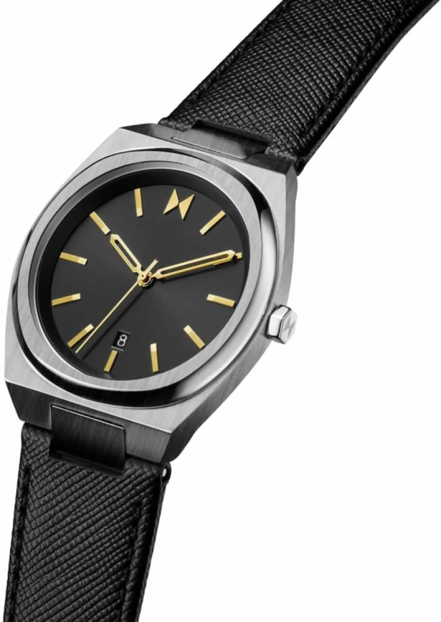 MVMT Men's Odyssey II 40mm Quartz Watch with Calfskin Strap - Water Resistant 50M, Sport & Everyday Wear