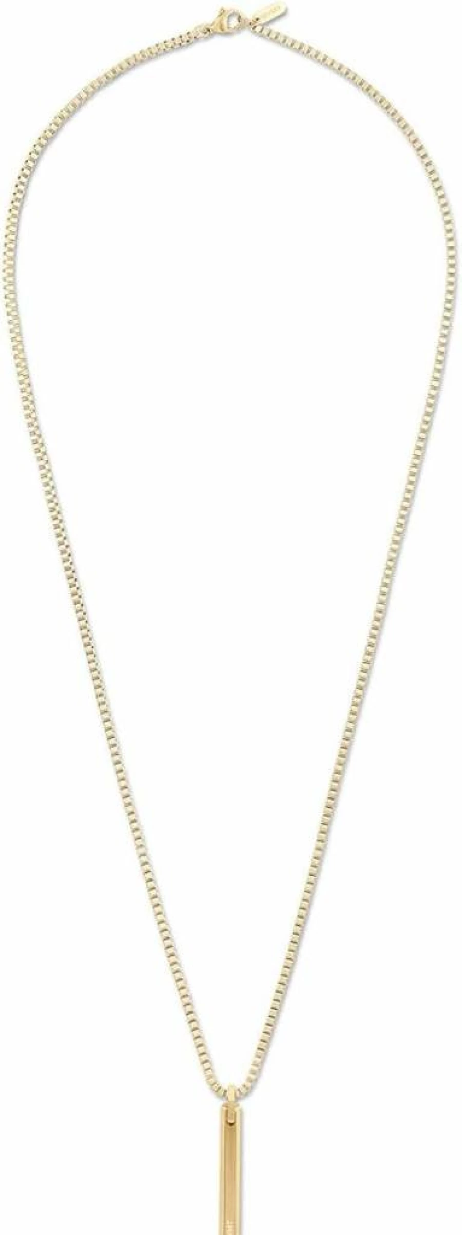 MVMT Men's Monolith Stainless Steel Necklace with Lobster Clasp | Modern Pendant Design