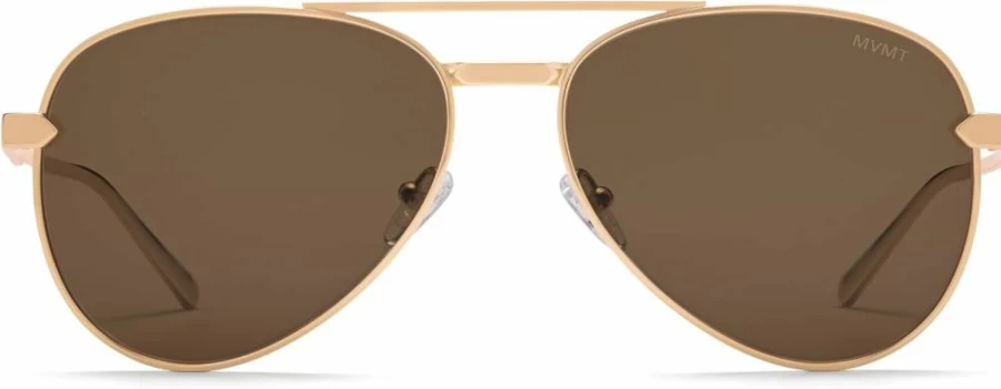 MVMT Miramar Polarized Aviator Sunglasses – Water-Resistant & Smudge-Proof Lenses for Men & Women