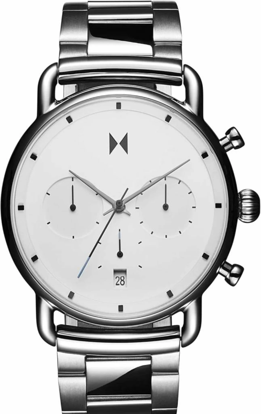 MVMT Men's Blacktop II Vintage Chronograph Watch - 42mm/47mm Stainless Steel Minimalist Design - 5 ATM Water Resistant Analog Timepiece