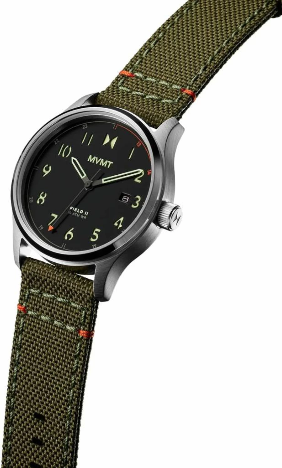 MVMT Men's Field 3H Stainless Steel Watch - 41mm Sporty Casual Timepiece - 10 ATM Water Resistant (100m) - Modern Minimalist Design