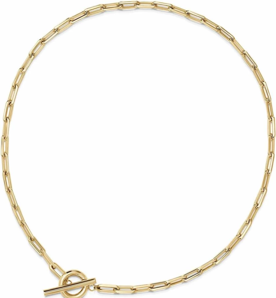 MVMT Women's Stainless Steel Cable Chain Necklace with Toggle Closure | Elegant Minimalist Jewelry