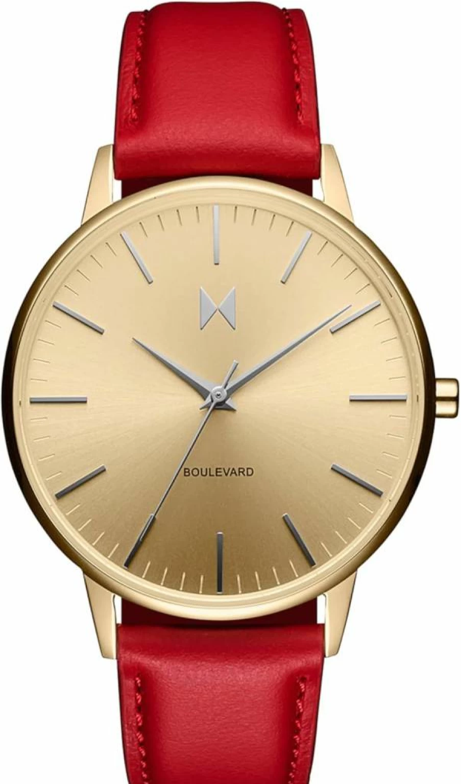 MVMT Women's Boulevard 38mm Ruby Red Stainless Steel Watch – Minimalist Fashion Watch for Women