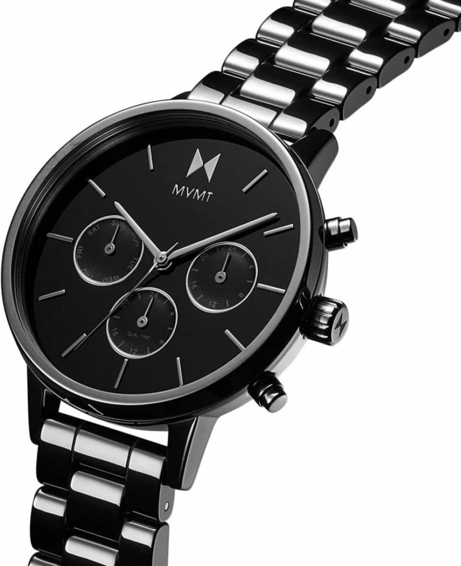 MVMT Nova Women's Watch - Dual Time Zone, Minimalist Stainless Steel Dress Watch, 38mm, Water Resistant, Interchangeable Bands