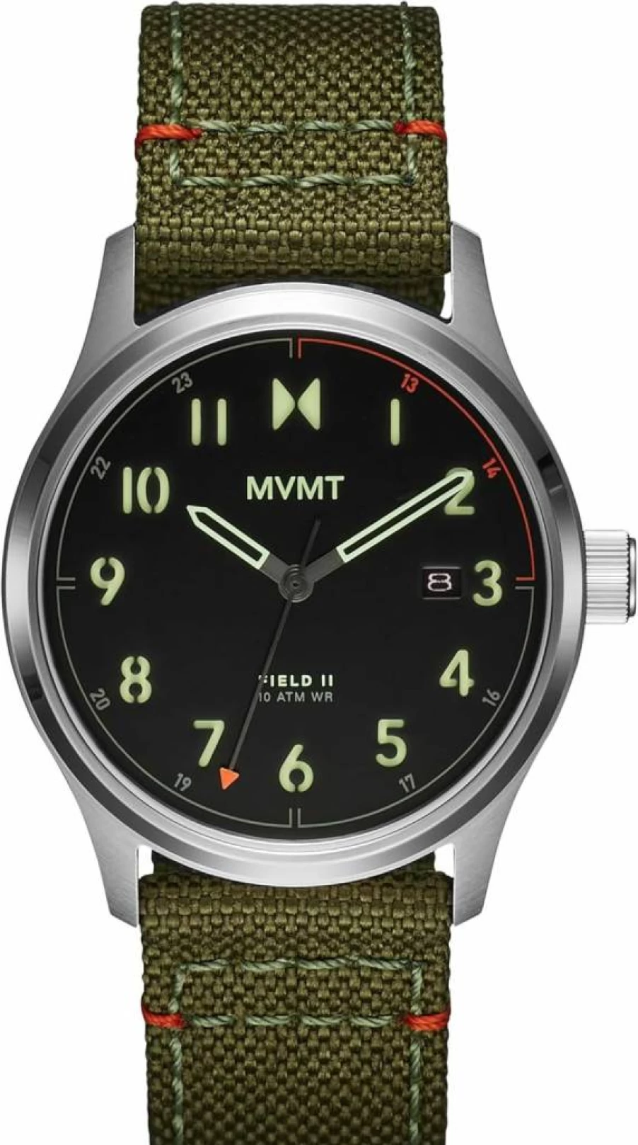 MVMT Field 3H Men's Stainless Steel Watch - 41mm Sporty Casual Design - 10ATM Water Resistant (100m) - Modern Chronograph Timepiece