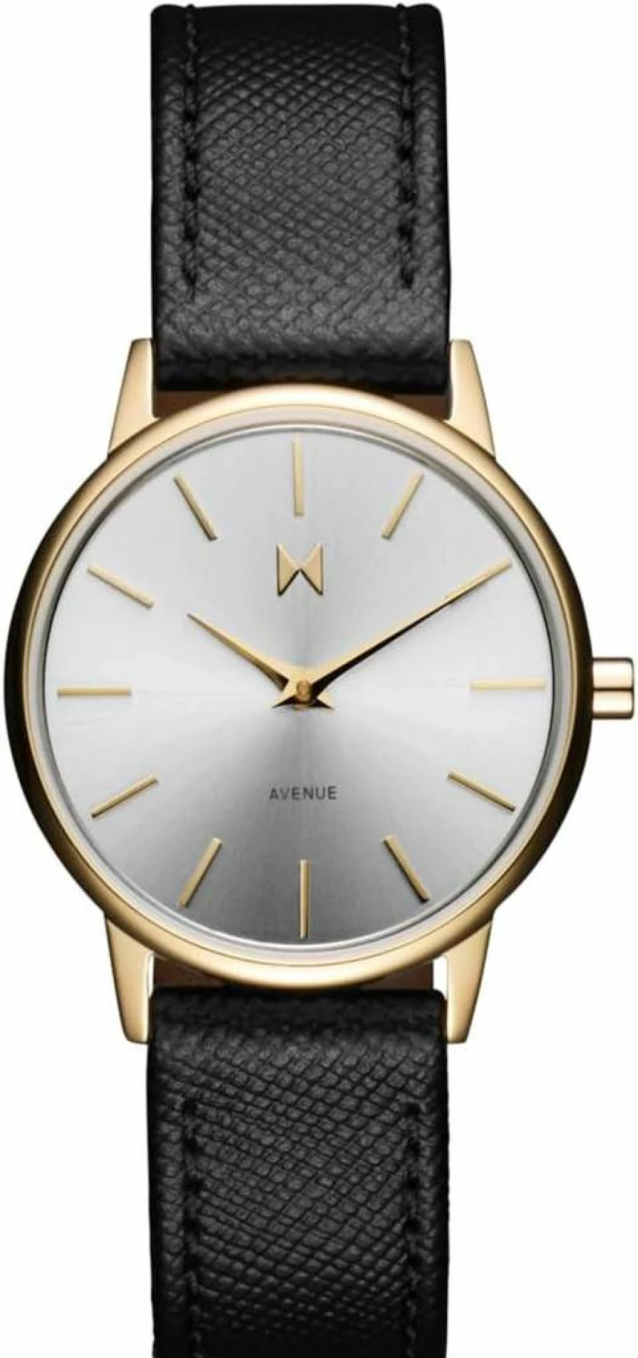 MVMT Avenue Women's Minimalist Vintage Quartz Watch - 28mm Calfskin Strap, Water Resistant 30M/3ATM, Slim Two-Hand Design