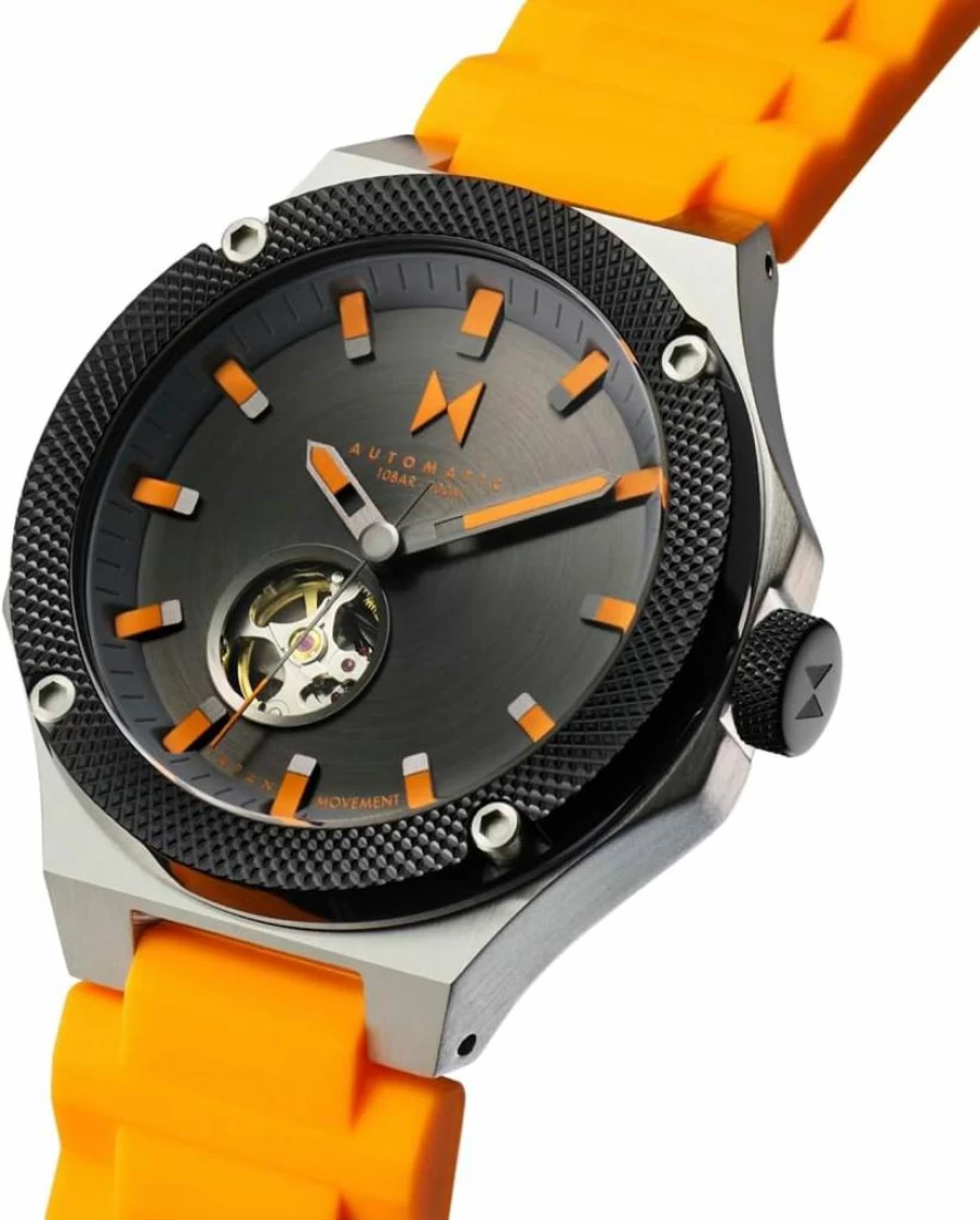 MVMT Men's Raptor Automatic Watch - 46.5mm Stainless Steel Case, 10 ATM Water Resistance (100m), Date Display, Sapphire Crystal
