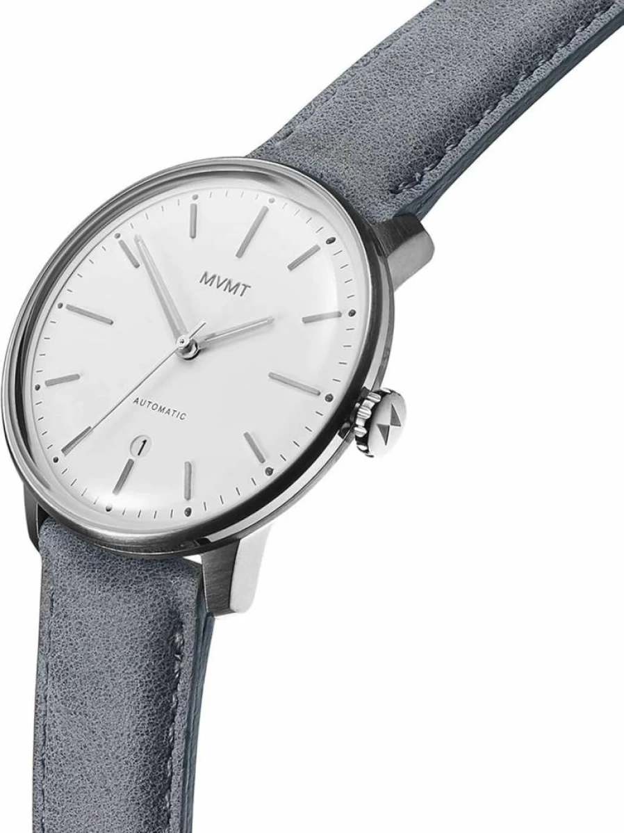 MVMT Men's Slim Minimalist Automatic Watch - Modern Stainless Steel Dress Timepiece for Men