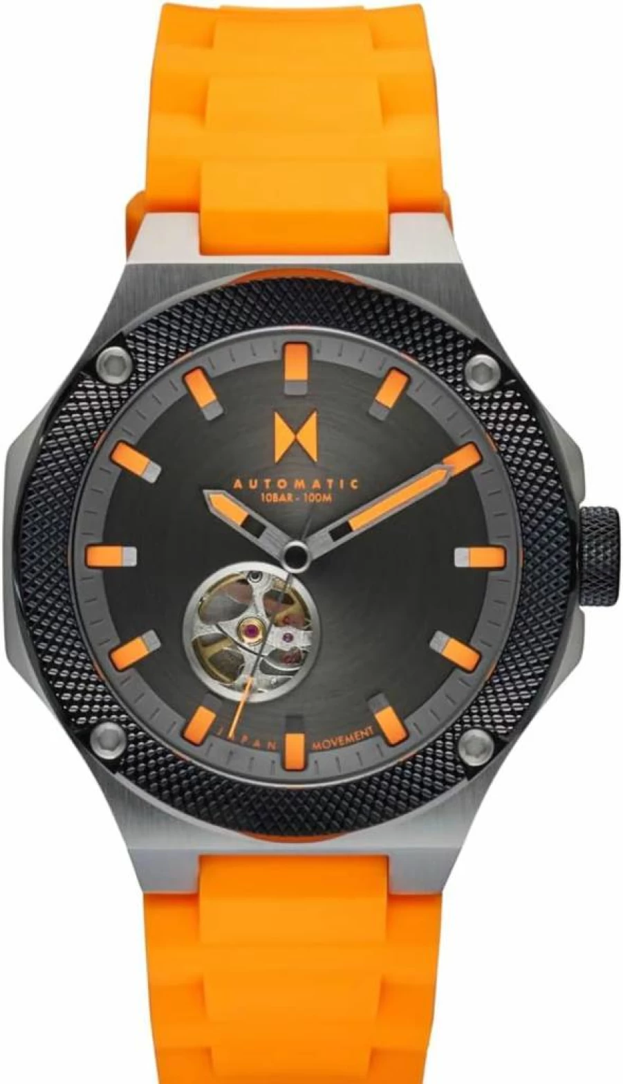 MVMT Men's Raptor Automatic Watch - 46.5mm Stainless Steel Case, 10 ATM Water Resistance (100m), Sapphire Crystal, Date Display