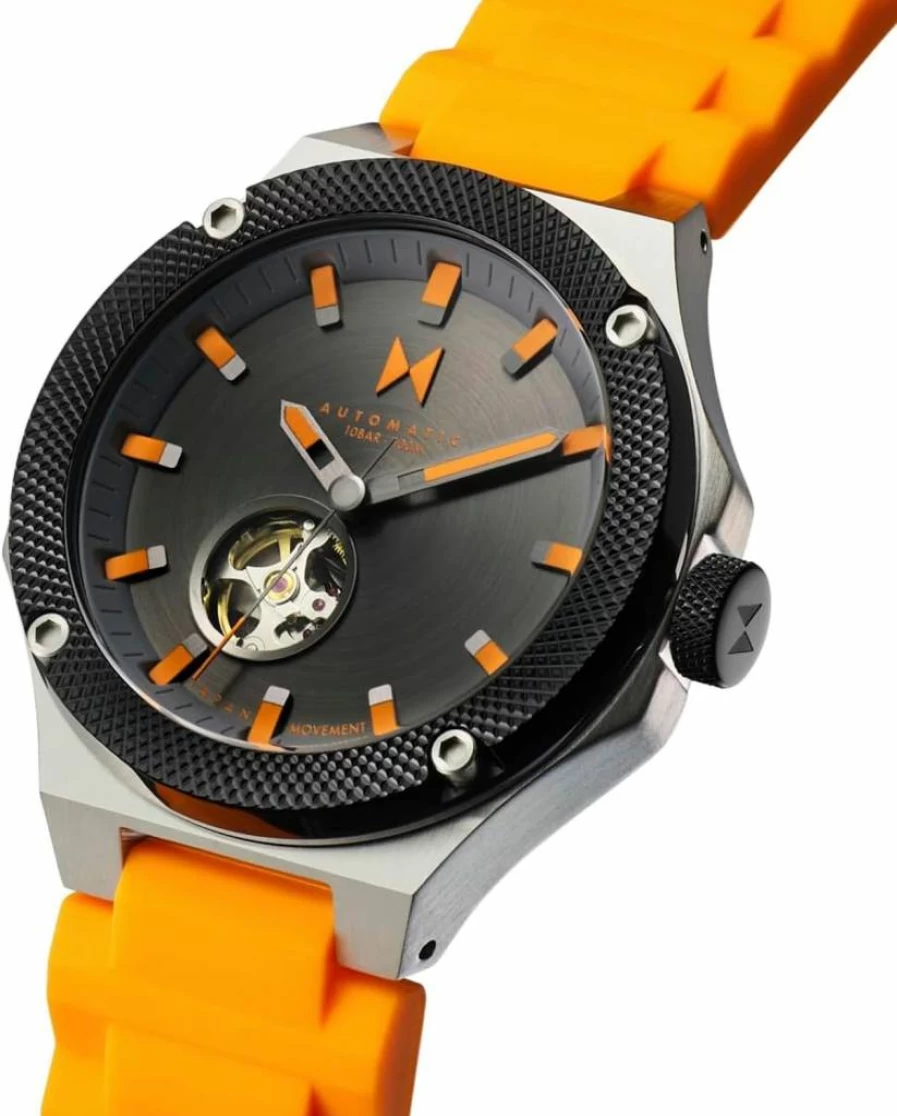 MVMT Men's Raptor Automatic Watch - 46.5mm Stainless Steel Case, 10 ATM Water Resistance (100m), Sapphire Crystal, Date Display