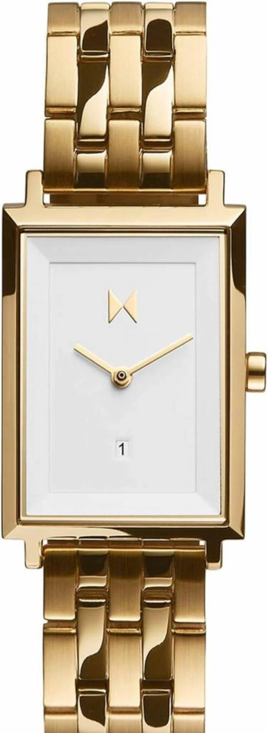 MVMT Women's Signature Square Watch - Minimalist Stainless Steel Analog Watch, 5 ATM Water Resistant, Interchangeable Band, 24mm Case