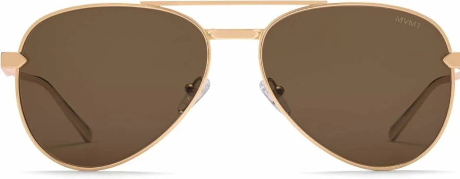 MVMT Miramar Aviator Polarized Sunglasses – Water-Resistant & Smudge-Proof Lenses