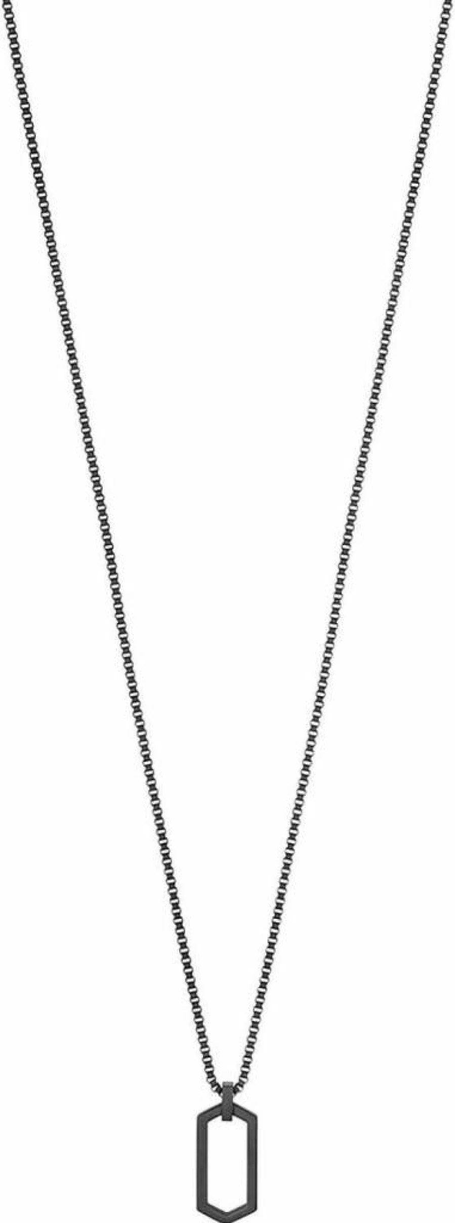 Amazon Men's Hexagon Pendant Necklace - Modern Stainless Steel Chain for Men