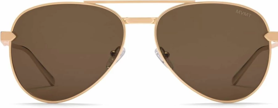MVMT Miramar Aviator Polarized Sunglasses – Water-Resistant & Smudge-Proof Lenses for Men & Women