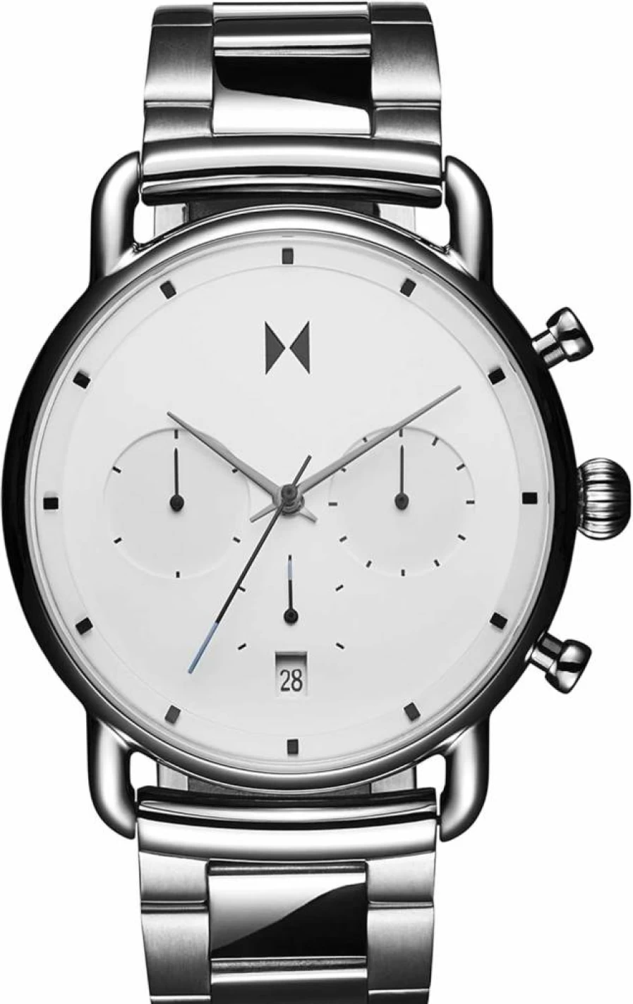 MVMT Men's Blacktop II Vintage Chronograph Watch - 42mm/47mm Stainless Steel Minimalist Design - 5 ATM Water Resistant