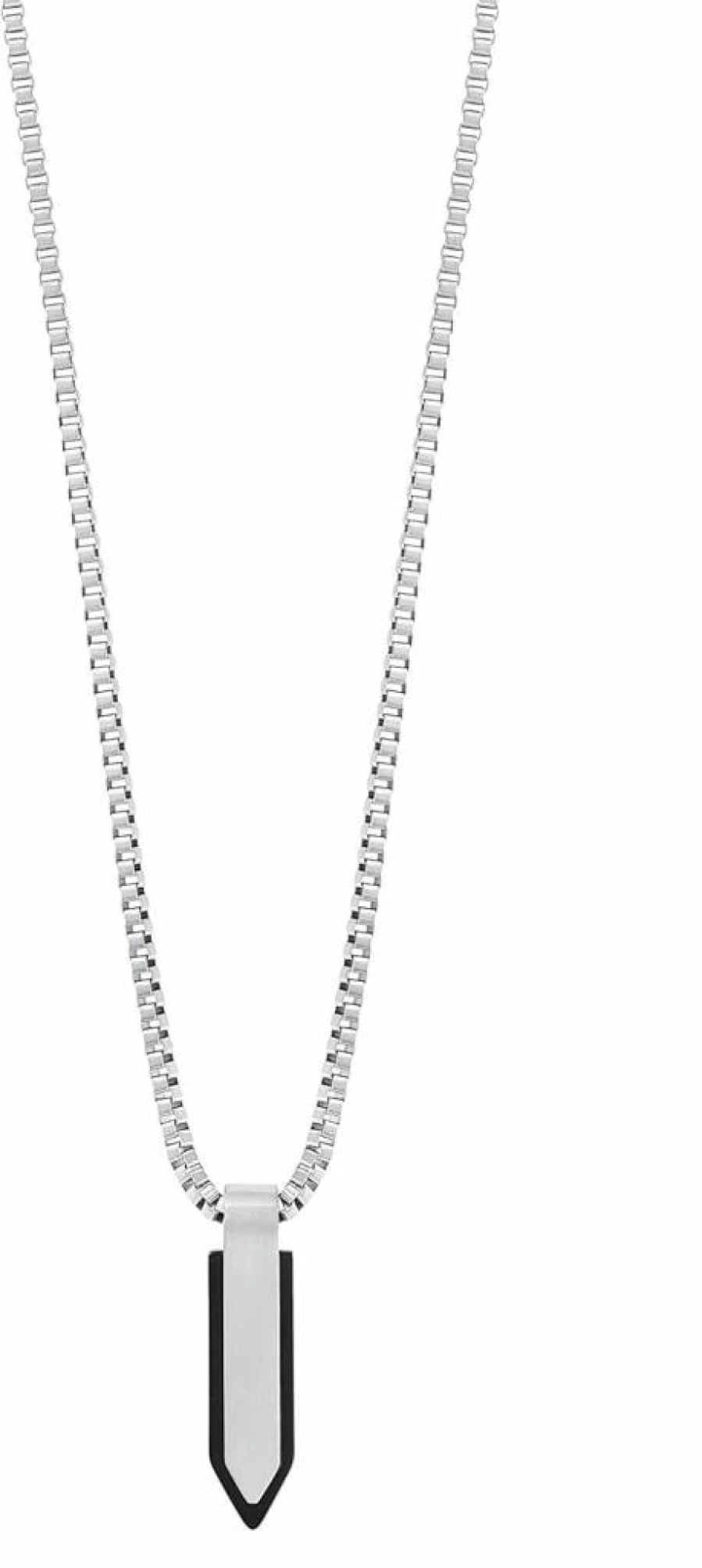 MVMT Men's Spearhead Pendant Necklace with Lobster Clasp Stainless Steel Chain