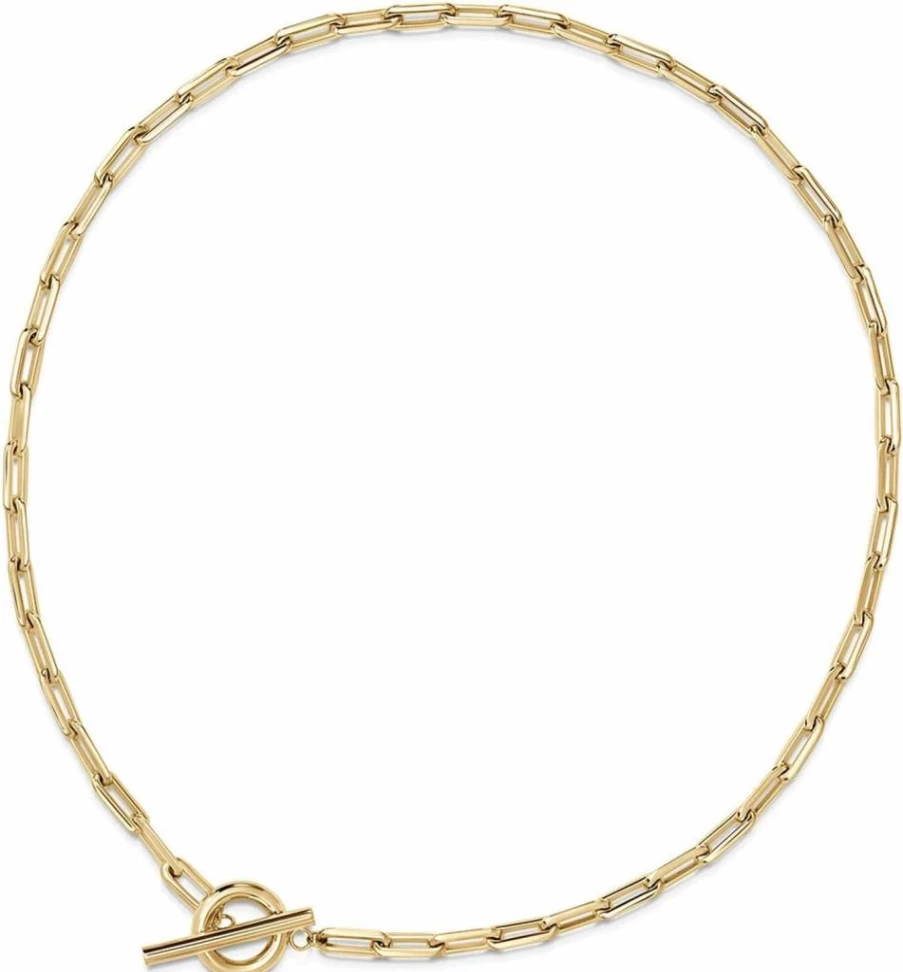 MVMT Women's Stainless Steel Cable Chain Necklace with Toggle Closure | Elegant Layered Jewelry