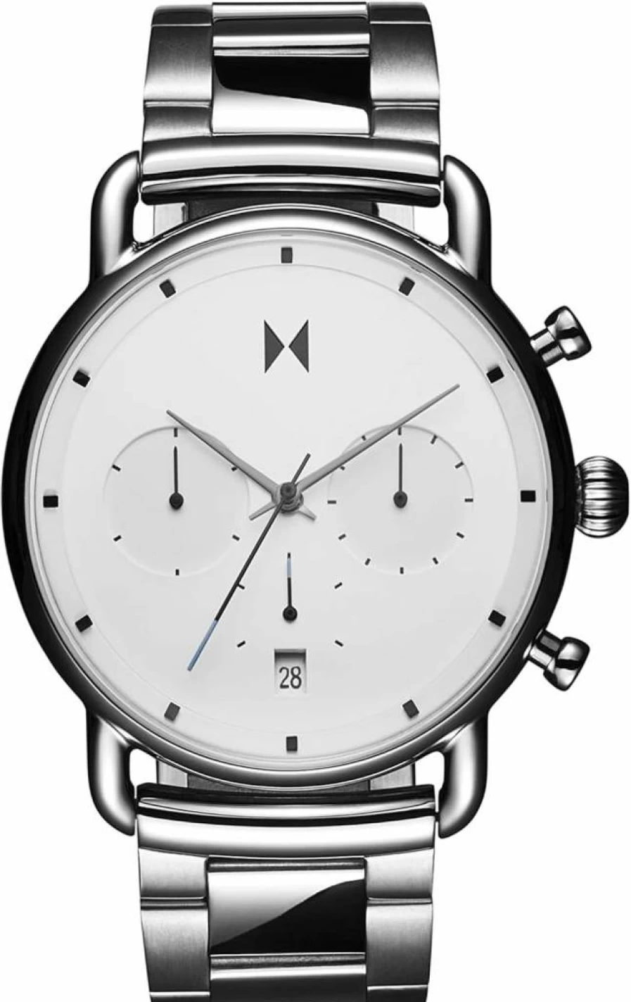 MVMT Men's Blacktop II Vintage Chronograph Watch - Minimalist Stainless Steel Design - 42mm & 47mm Case - Water Resistant to 50M/5ATM