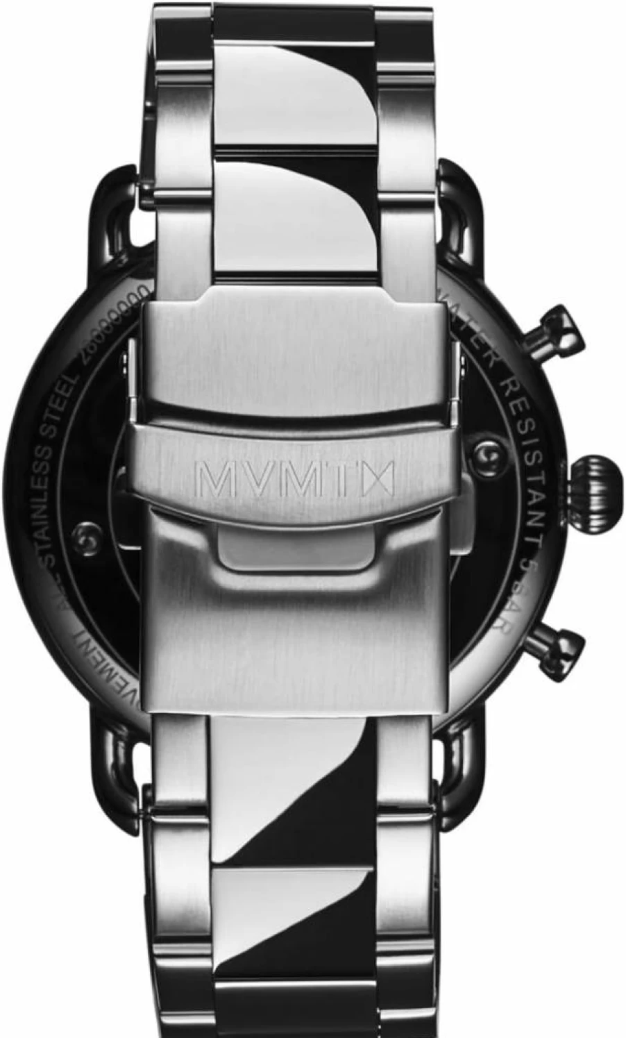 MVMT Men's Blacktop II Vintage Chronograph Watch - Minimalist Stainless Steel Design - 42mm & 47mm Case - Water Resistant to 50M/5ATM