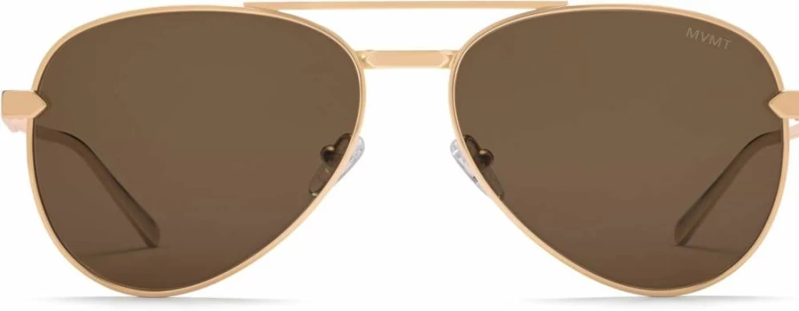 MVMT Miramar Aviator Polarized Sunglasses – Water-Resistant, Smudge-Proof Lenses for Men & Women