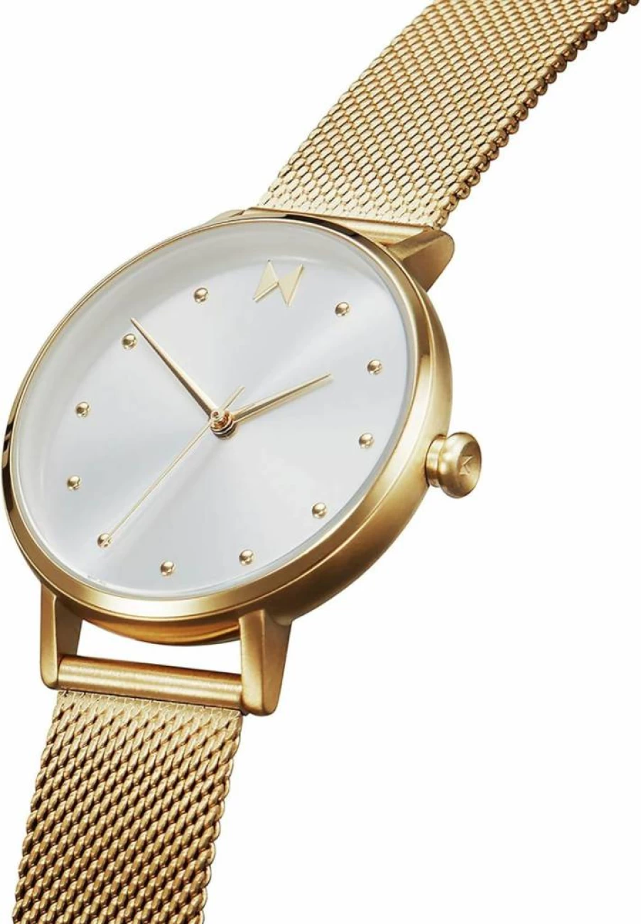 MVMT Women's Dot Minimalist Watch - 36mm Stainless Steel Mesh Band, Analog Wristwatch