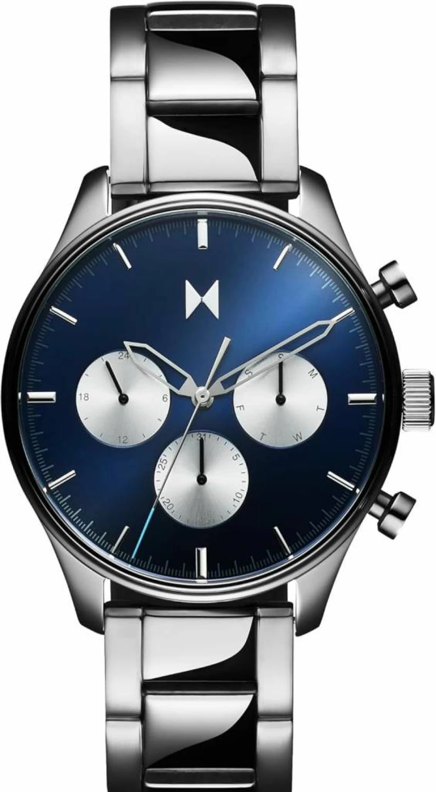 MVMT Men's Airhawk Pilot Watch - 42mm Stainless Steel Aviator Timepiece - Water-Resistant 50M, Interchangeable Bands, Minimalist Military Design