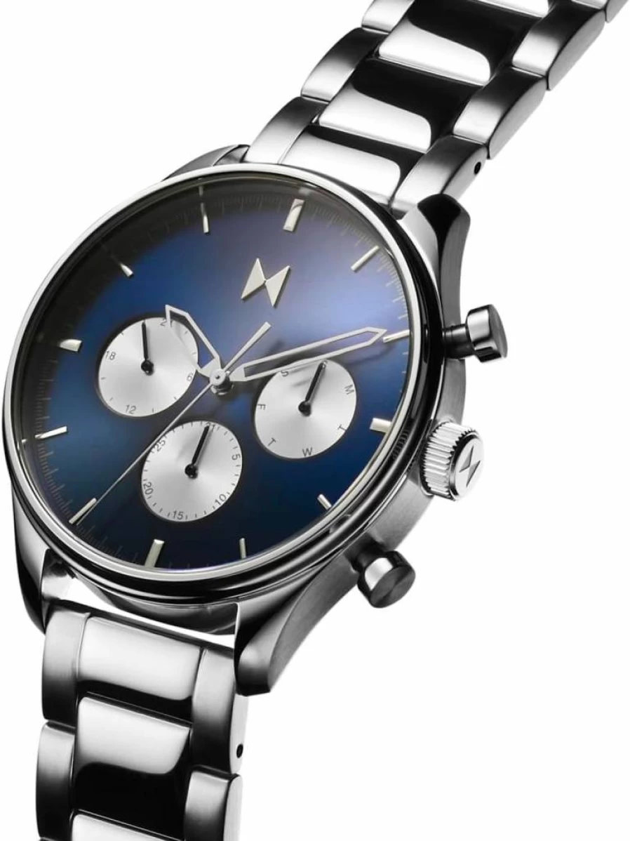 MVMT Men's Airhawk Pilot Watch - 42mm Stainless Steel Aviator Timepiece - Water-Resistant 50M, Interchangeable Bands, Minimalist Military Design