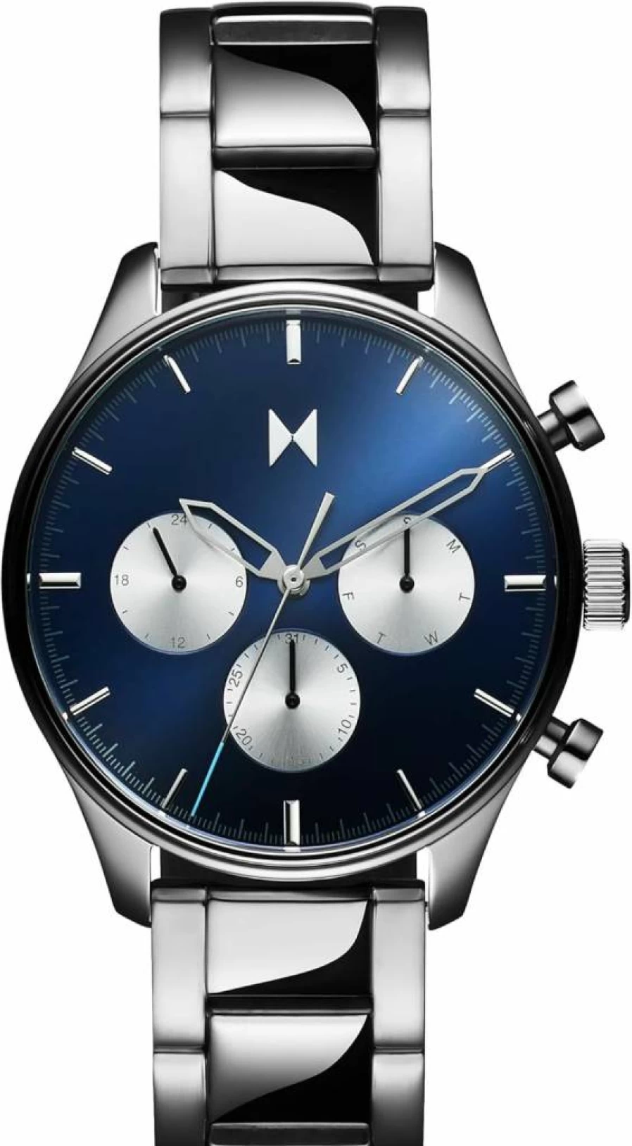 MVMT Men's Airhawk Pilot Watch - 42mm Stainless Steel Aviator Timepiece - Water Resistant 50M, Interchangeable Bands - Minimalist Military Analog Wristwatch