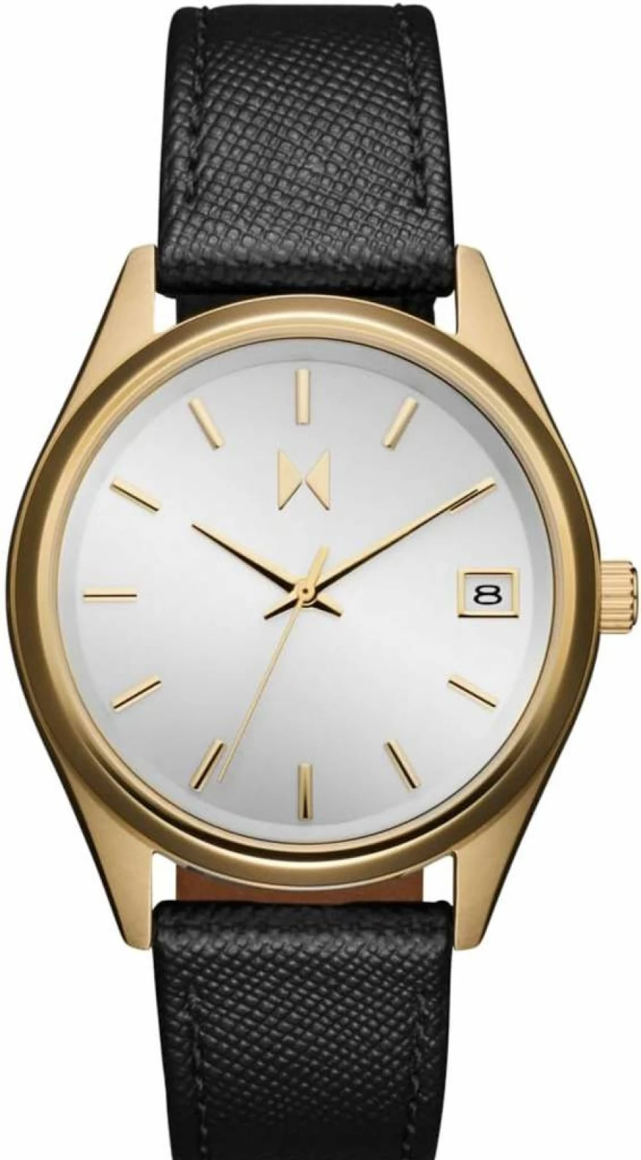 MVMT Women's 36mm Minimalist Vintage Watch - Calfskin Strap, 5ATM Water Resistant, Quartz Movement, Rose Gold Case