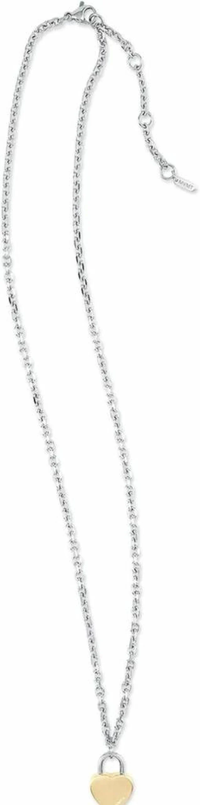 MVMT Women's Heartlock Necklace with Lobster Clasp Closure - Elegant Silver Chain Jewelry Gift